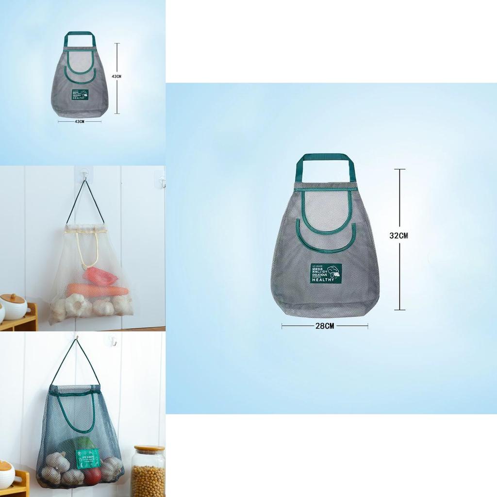Modern Minimalist Wall Hanging Storage Bag With Polyester Cotton Rope For Home Office Decor