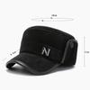 Autumn Winter Military Caps Middle-Aged and Elderly Father Thick Cap Old Man Ear Protection Warm Cap Flat Top Cap