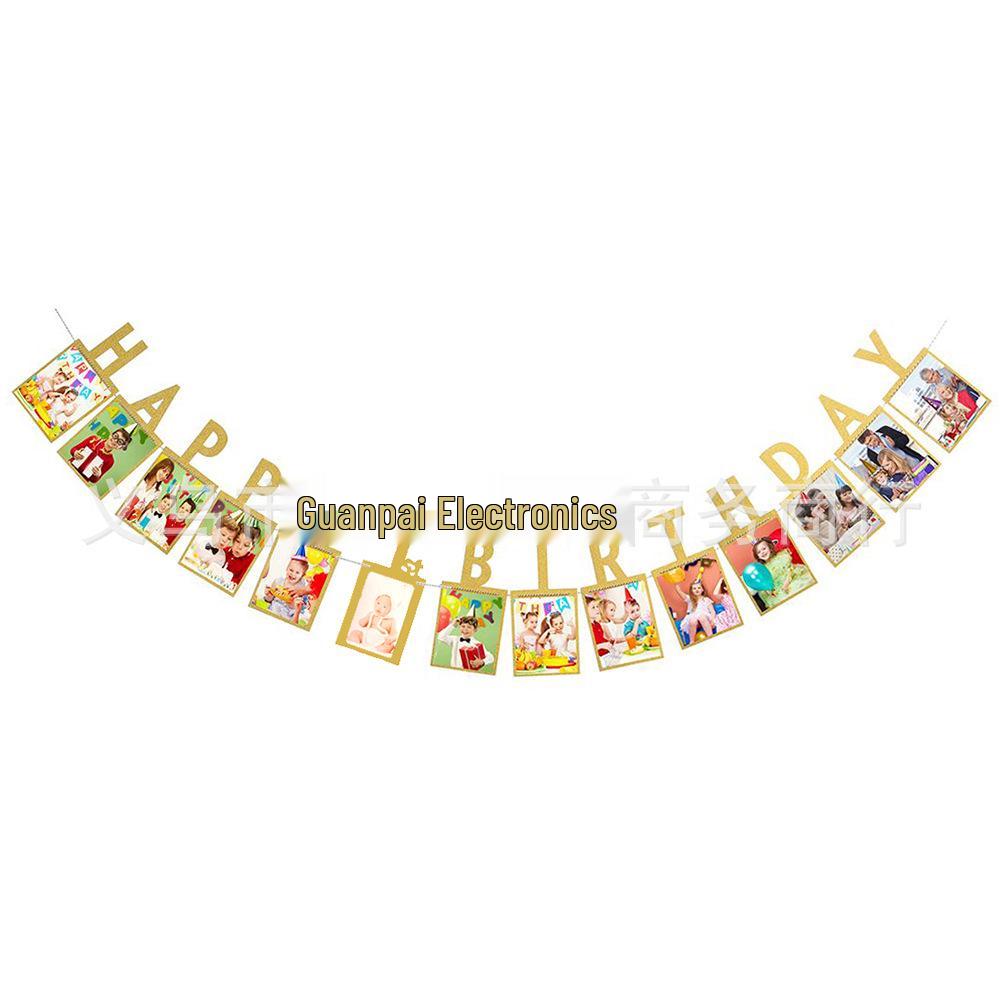 Birthday Photo Banner Decoration for Any Age Celebration