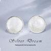 Elegant Mother-of-Pearl High-End 925 Sterling Silver Stud Earrings - Versatile New Chinese Style for Women
