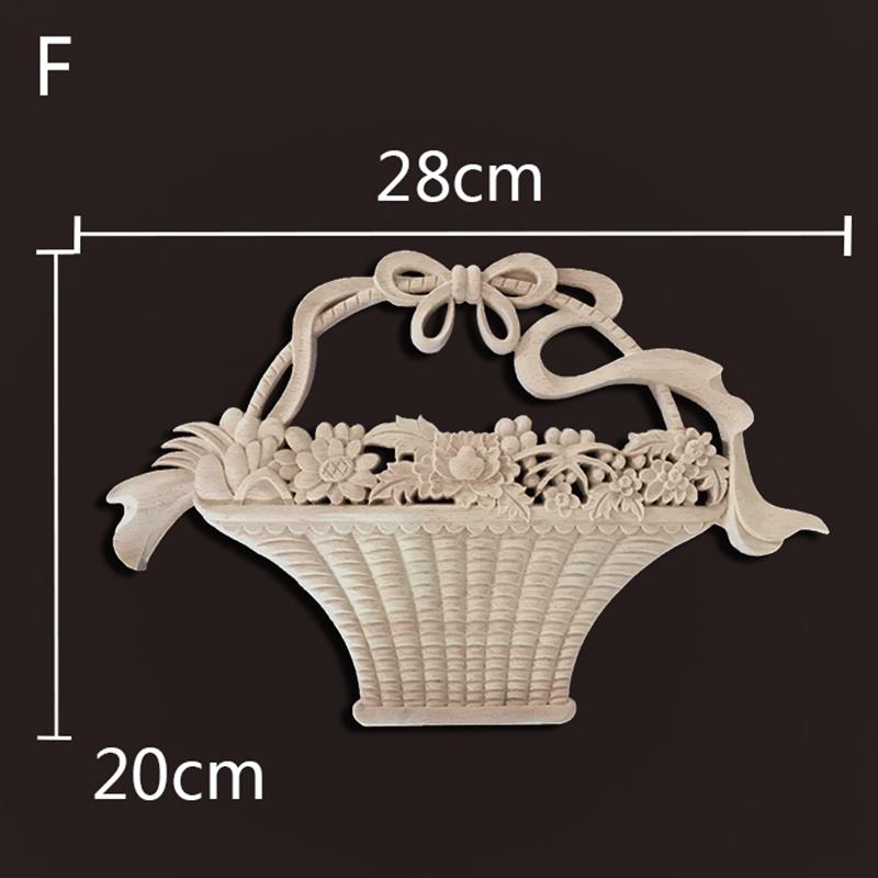 Europe Wood Appliques Onlays Decorative Wood Decals For Furniture Carving Decoration Wall Doors Cabinet Furniture Home Decor