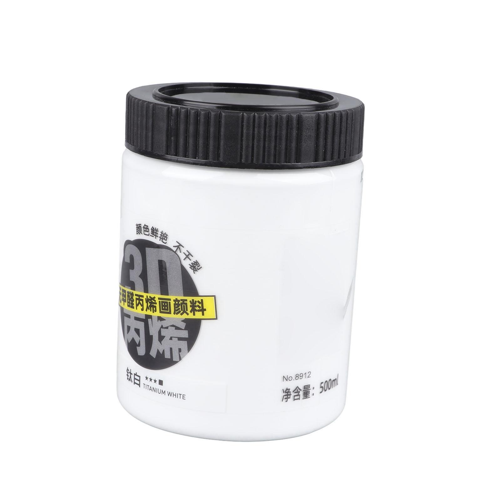 

500 мл Біла Акрилова Фарба Водонепроникна Захист від Сонця Висока Концентрація Стійка до Вицвітання Акрилова Фарба для Полотна Паперу Дерева