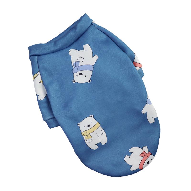 

Cartoon Pet Fleece-Lined Sweatshirt: Two-Legged Pullover for Dogs & Cats, Spring/Autumn Edition Extra Small