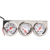 52mm Car Triple Gauge Kit White Dial 12V Oil Pressure Water Temp Voltmeter Car Meter with Sensor