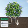 Künstlicher Lavendel-Formschnitt-Ball UV-beständig Falscher Buchsbaum Strauch mit Erdspieß Unechte Immergrüne Baum Pflanze für Innen Außen