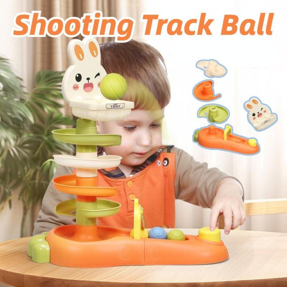 Rotating Design Rabbit Rail Car Ball Toys Track Turn Around Toy  Children's Development