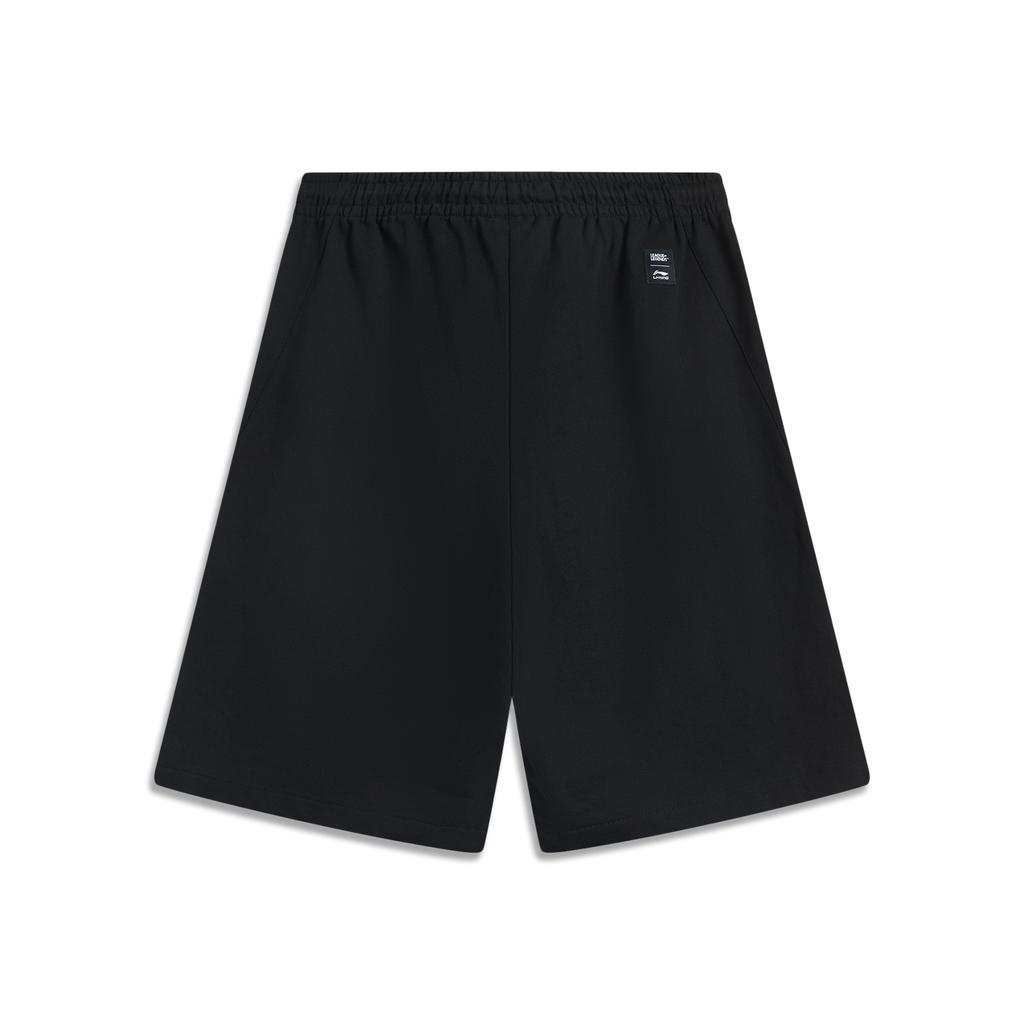 Li Ning X League Of Legends Collaboration Sports Minimalist Solid Color Lace-Up Casual Shorts Men Shorts Black AKSV157-3