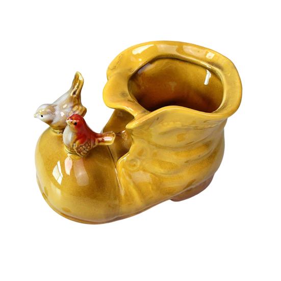 Ceramic Bird Boot Planter Pot Pen Holder Colorful Shoes Flowerpot Succulents Herb Plants Container Home Balcony Garden Decoration