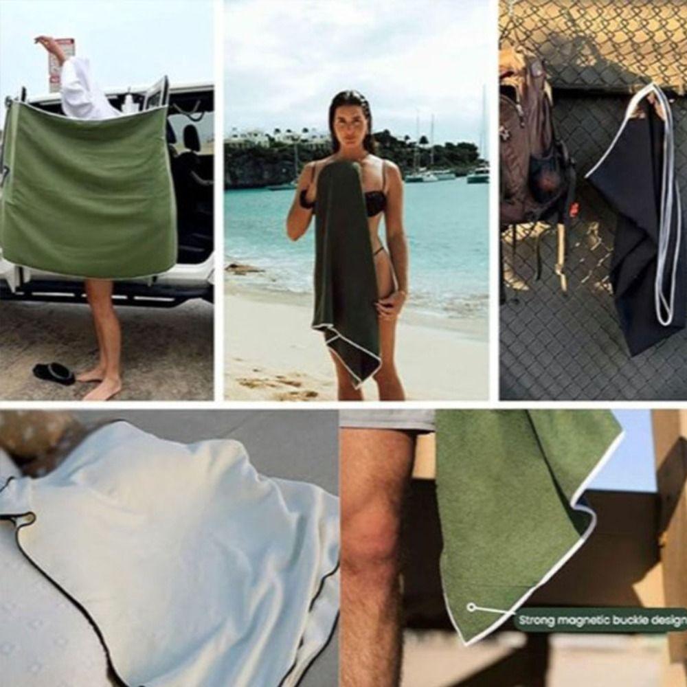 Multifunctional Outdoor Magnetic Bath Towel Portable Outdoor Bath Towel Gifts Fiber Bath Towels