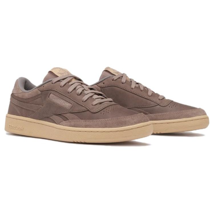 Reebok Club C REVENGE Comfort Wrap-Around Cushioning Balanced Lightweight Support Low-Top Skate ShoesUnisex Brown 100200780