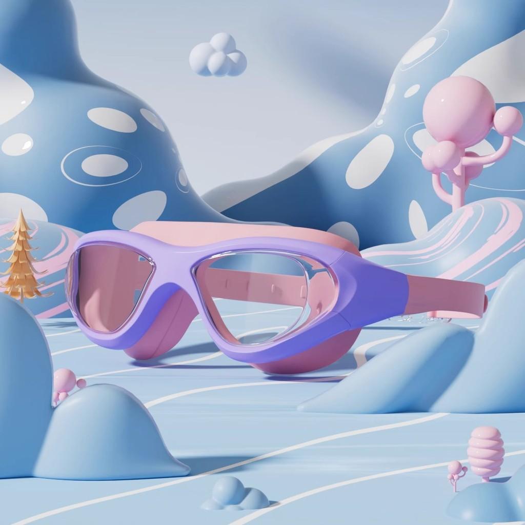 

Childrens Antifog Swimming Goggles With Pc Lenses For Kids Pool Water Sports Lavender Purple