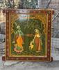 Old Wooden Radha Krishna Hand Painted Window Indian Religious Folk Art
