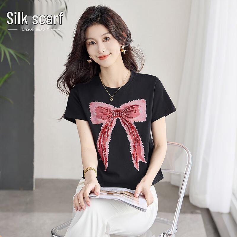 Sibaisha Women s Slim Fit Butterfly Print T-Shirt XL