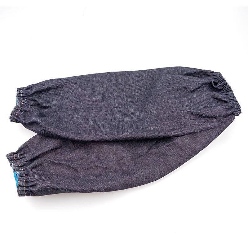 Bingyu Denim Waterproof Work Sleeves Thickened, 5 Pairs/Pack