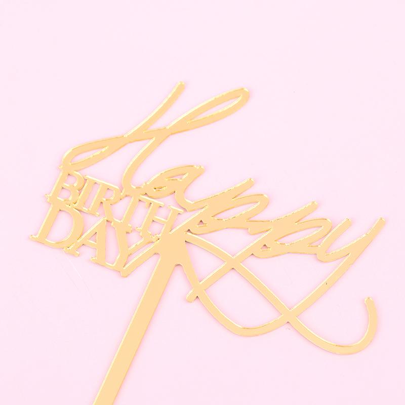 4Pcs  Animal Theme Happy Birthday Acrylic Wood Cake Topper Giraffe Cake Toppers