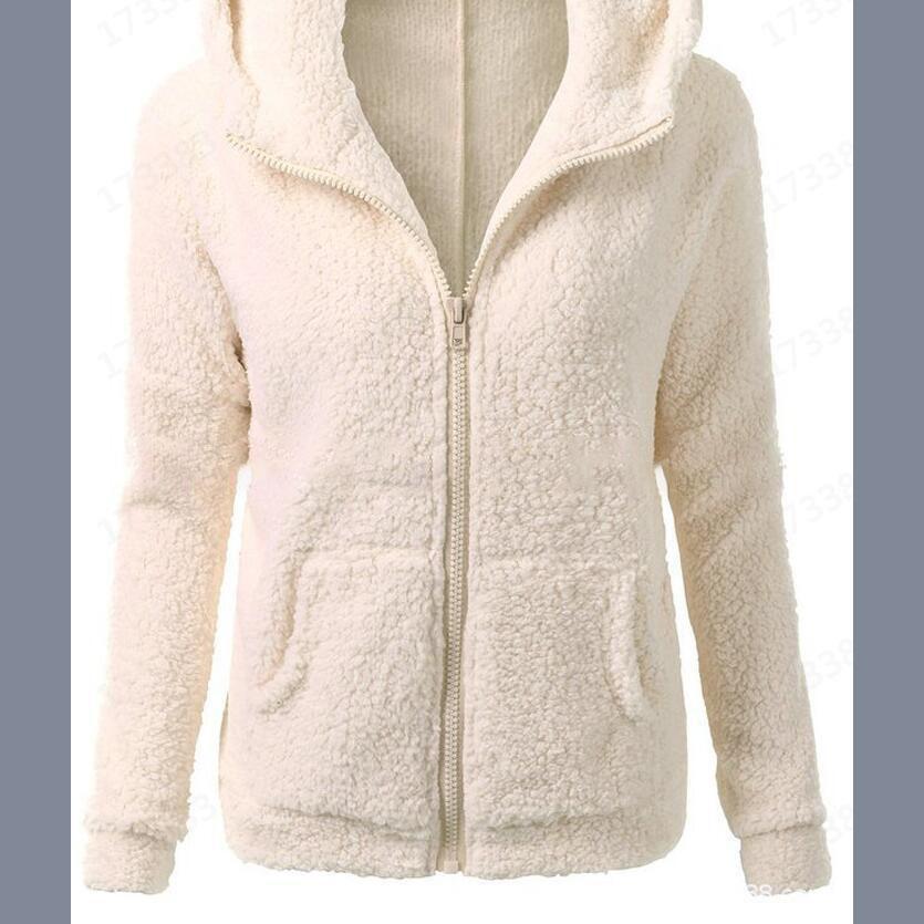 Autumn Winter Warm Jacket Women Hoodie Hooded 2024 Casual Female Hoodies Sweatershirt Zipper Coat Solid Soft Fleece Women Coat