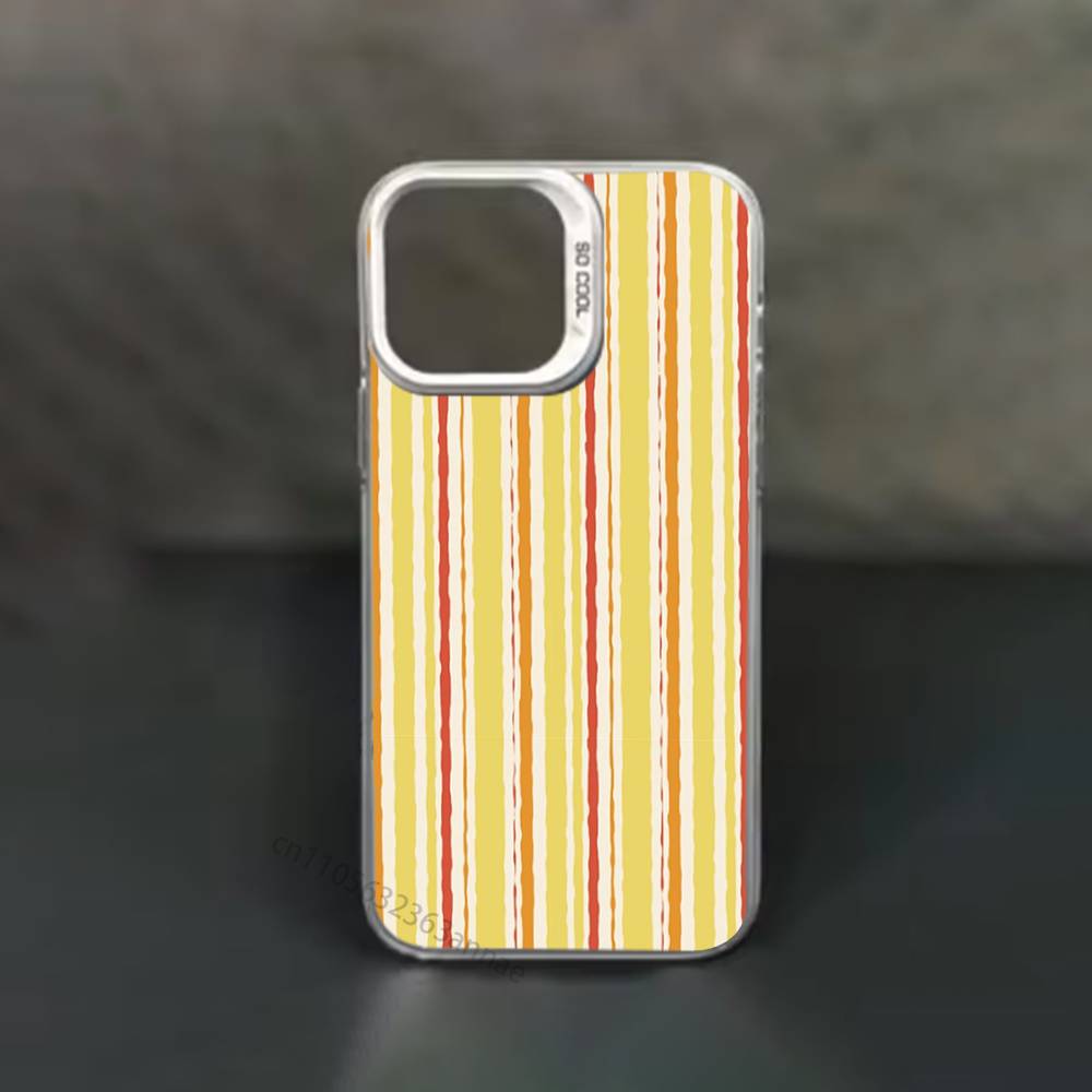 Colorful Striped Minimalist INS Phone Case for iPhone 15 16 Pro Max  Air SE 11 13 Pro 14 Plus 12 11Pro 15Pro Max 16e Cover