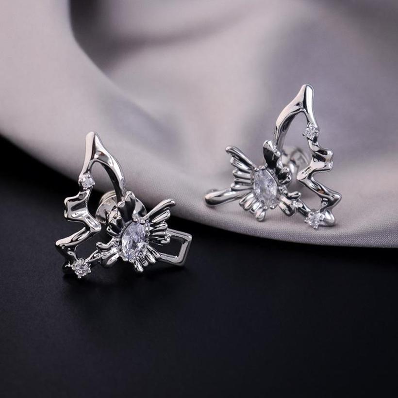 Women Vintage Rhinestone Butterfly Pant Waist Tightener Detachable Adjustable Jean Waist Button Buckle