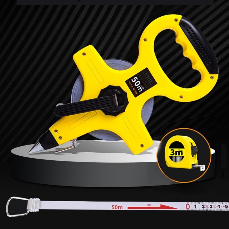 Heavy Duty ABS Tape Measure with 3 Meter Reward Tape Waterproof Nylon Fiber Coating for Construction Tailoring Home Use