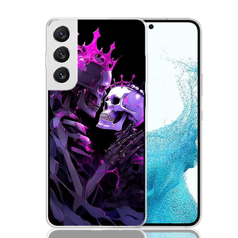 Anatomy Skeleton Heart Lovey Kiss Phone Case For Samsung Galaxy S26 S25 Edge S24 S23 FE S22 Ultra S21 Plus S20 + Fundas Cover Co