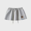 "Sweet Sports Style Mini Skirt: Elastic Waist, Air Layer Embroidery, Anti-Exposure, Versatile Sweater Material for Women."