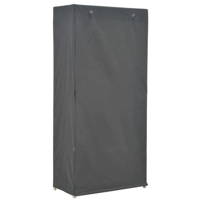 VidaXL Garde-robe Gris 79 x 40 x 170 cm Tissu