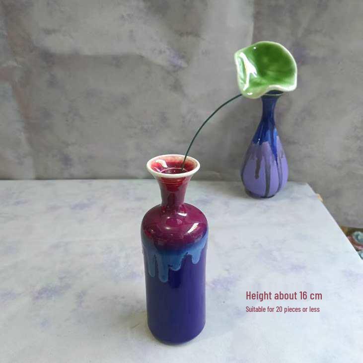 Handmade Ceramic Bouquet: Purple-Gold Lotus, Lily, Gardenia, Rose