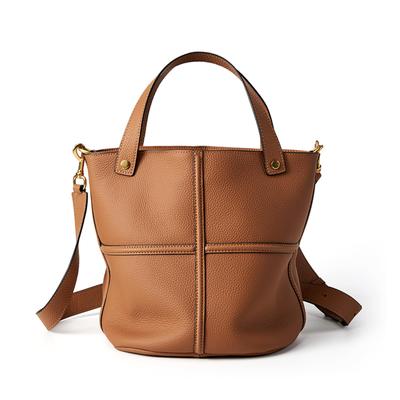 MFFOR Premium Genuine Large Stylish and Perfect for or Shoulder Bags Women's 2-Way Handbag, Leather, Capacity, Stylish, Commuting, Crossbody, (Brown)