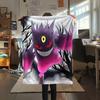Gengar  Print Flannel Blanket, High Quality Comfortable for All Seasons, Home Decor, Warmth and Comfort