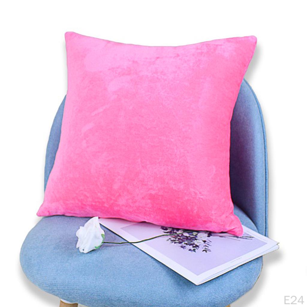 Case Velvet Sofa Cushion Cover Solid Car Pillowcase Beddings Sham and