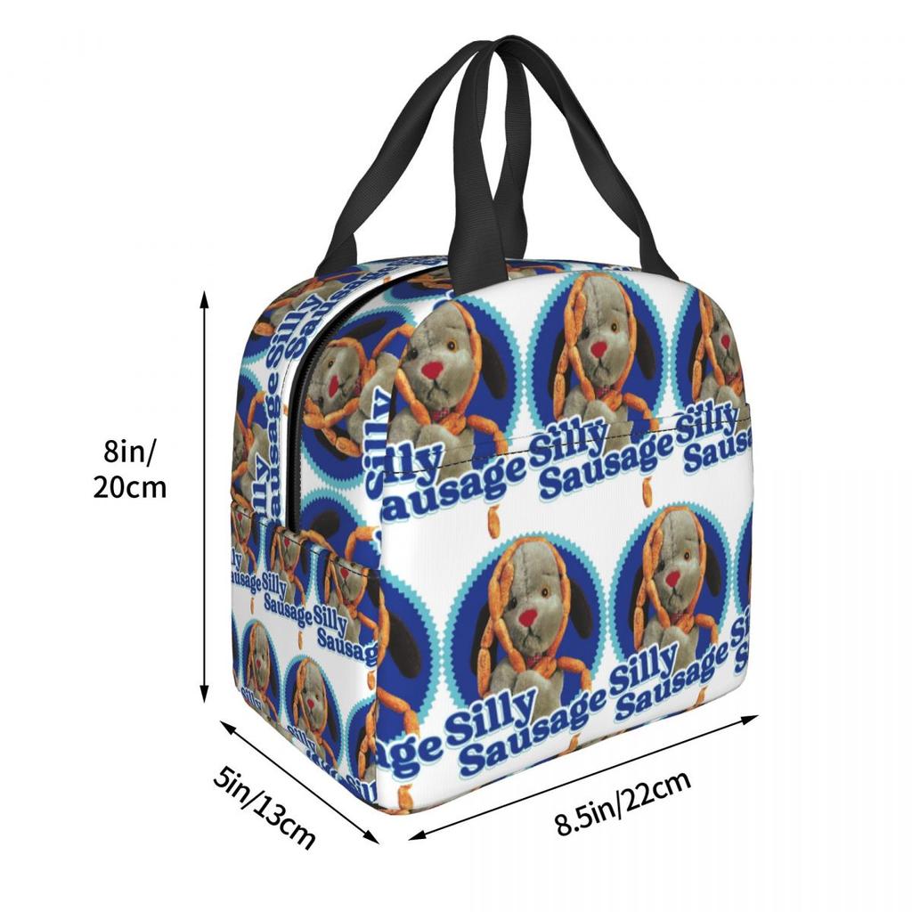 Sooty Sweep Silly Sausage Insulated Lunch Bag for Women Children Portable Food Boxes Thermal Lunch Box Tote
