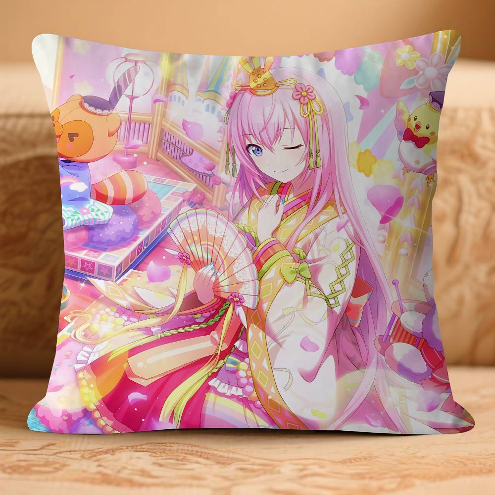 Pjsk Megurine-Luka Pillowcase Toon Gift Cushion Cover Bedroom Home Sofa Chair Seat Decor Pillow Case