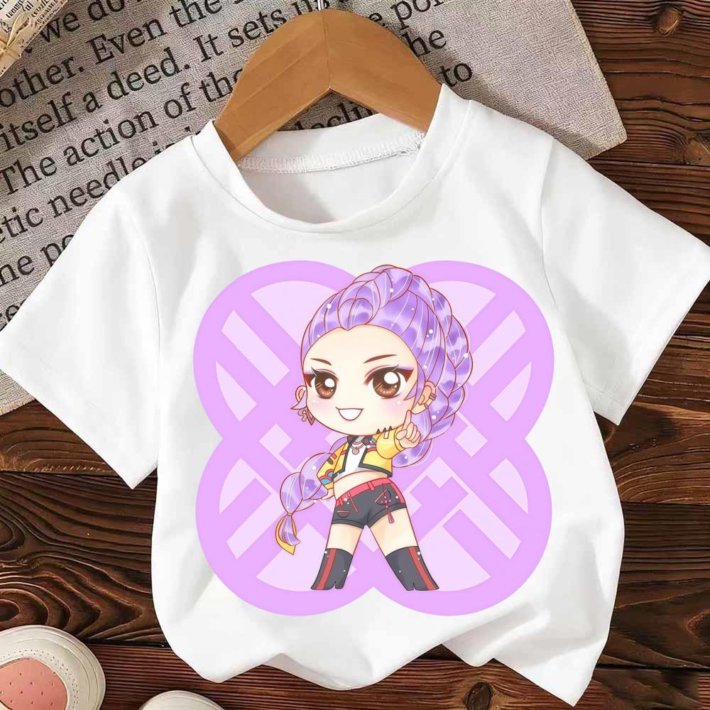 kpop Witch Hunter Rumi Mila Zoi short-sleeved summer casual T-shirt for boys, girls and children