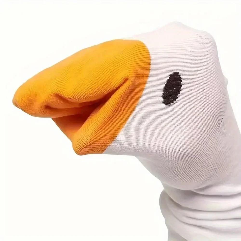 Soft Goose Duck Printed Socks Breathable Mid Tube Sock Funny Warm Socks  Women Men Universal
