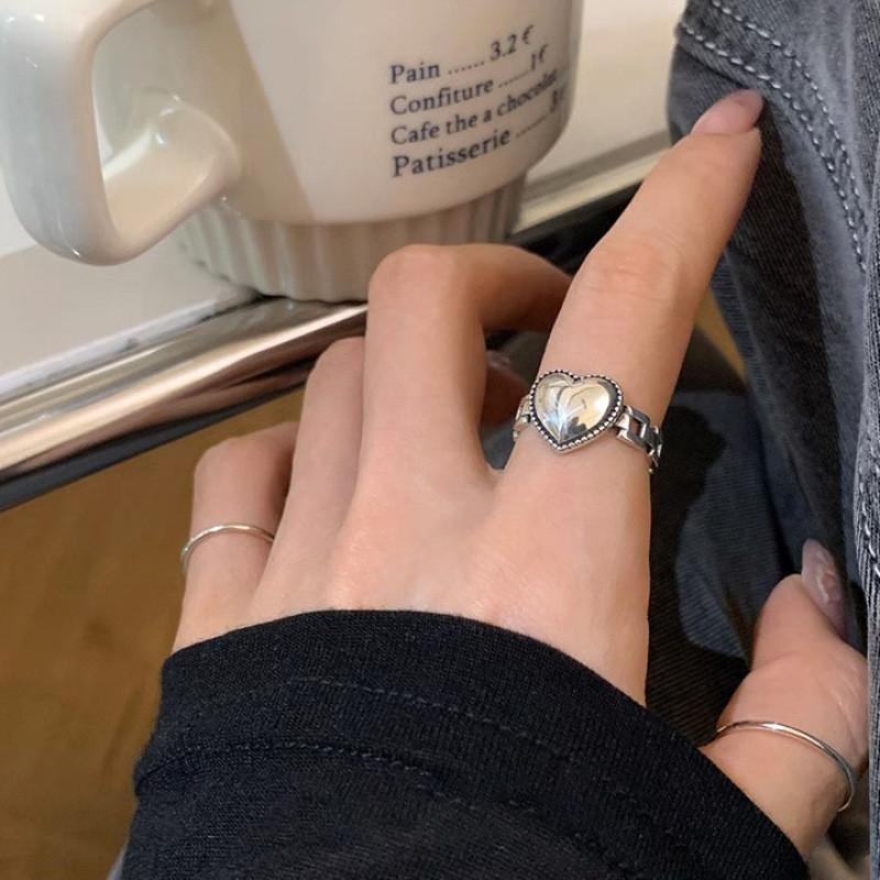 Eyecatching Copper Vintage Heart Ring For Women With Unique Design And Adjustable Fit For Wear Everyday