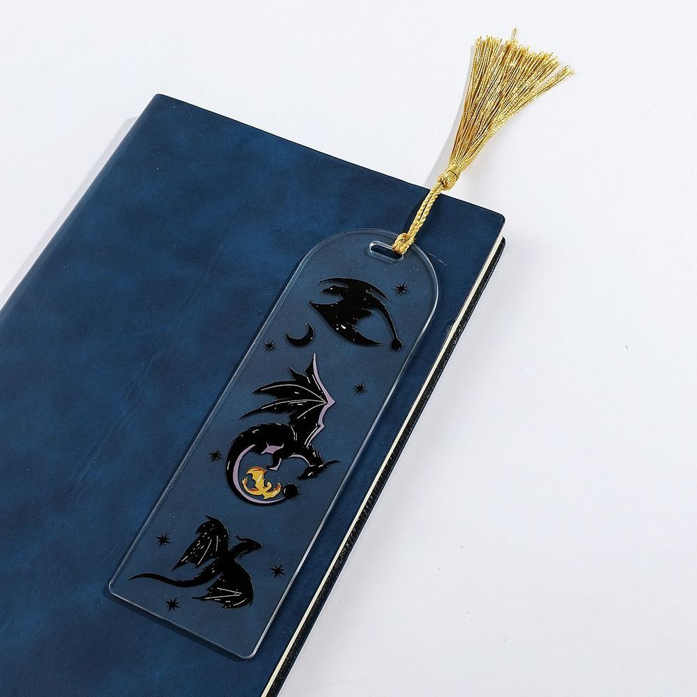 Transparency Black Dragon Book Mark Gothic Punk Reading Supplies Anime Book Tags Collection