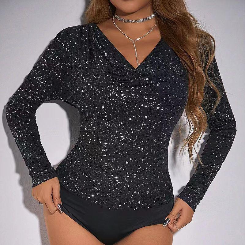 

Модный стиль Новый сексуальный комбинезон с длинными рукавами и V-образным вырезом Сексуальный комбинезон с длинными рукавами и V-образным вырезом Black L