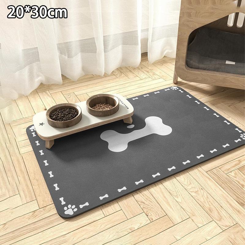 Kieselgur Schlamm Absorber Haustier Platzmatte Für Futter- Und Wassernapf Mit Wasserdichter Schnelltrocknender Gummirückseite Rutschfestes Haustier Zuhause Matte