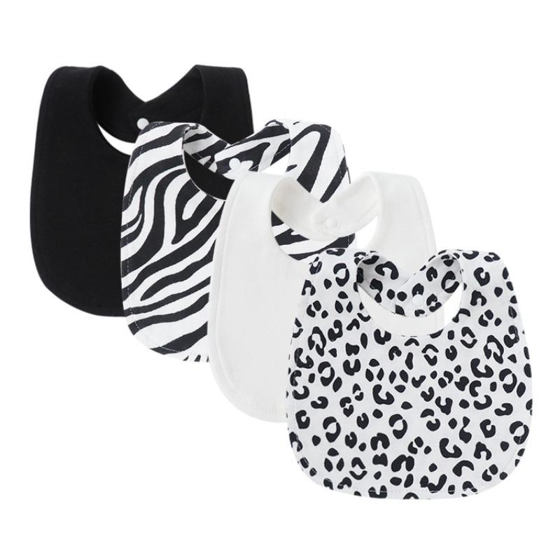 4Pcs Baby Bibs Burp Clothes Cartoon Newborn Saliva Towels for Girls Boys Cotton Kids Apron Infant Accessories Toddler Bibs Set