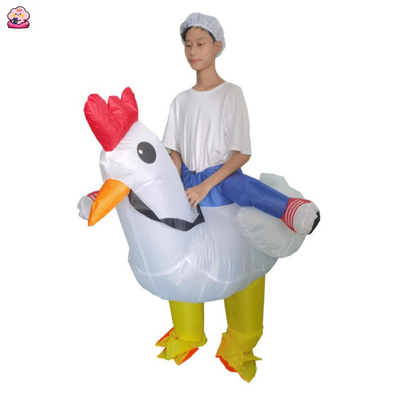 Inflatable Cute Cartoon Turkey Costume for Halloween and Parties