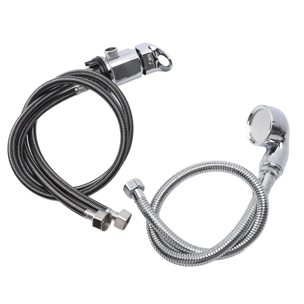 80cm Salon Shampoo Becken Wasserhahn 70cm Schlauch L Größe Galvanisiert Sprühkopf Salon Waschbecken Wasserhahn Ersatzteile