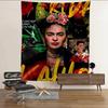 Tapestry Anime Pittura di FFrida KKahlos Tappeti Floreali Hippie per Parete Arredo Stanza dei Letti Decorazione da Parete Decorazione per la Casa
