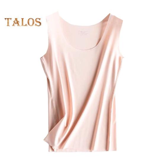 

Женский летний жилет из ледяного шелка, бесшовные пуловеры, топы с круглым вырезом, облегающие топы без рукавов, однотонное нижнее белье, майки 4XL бежевый