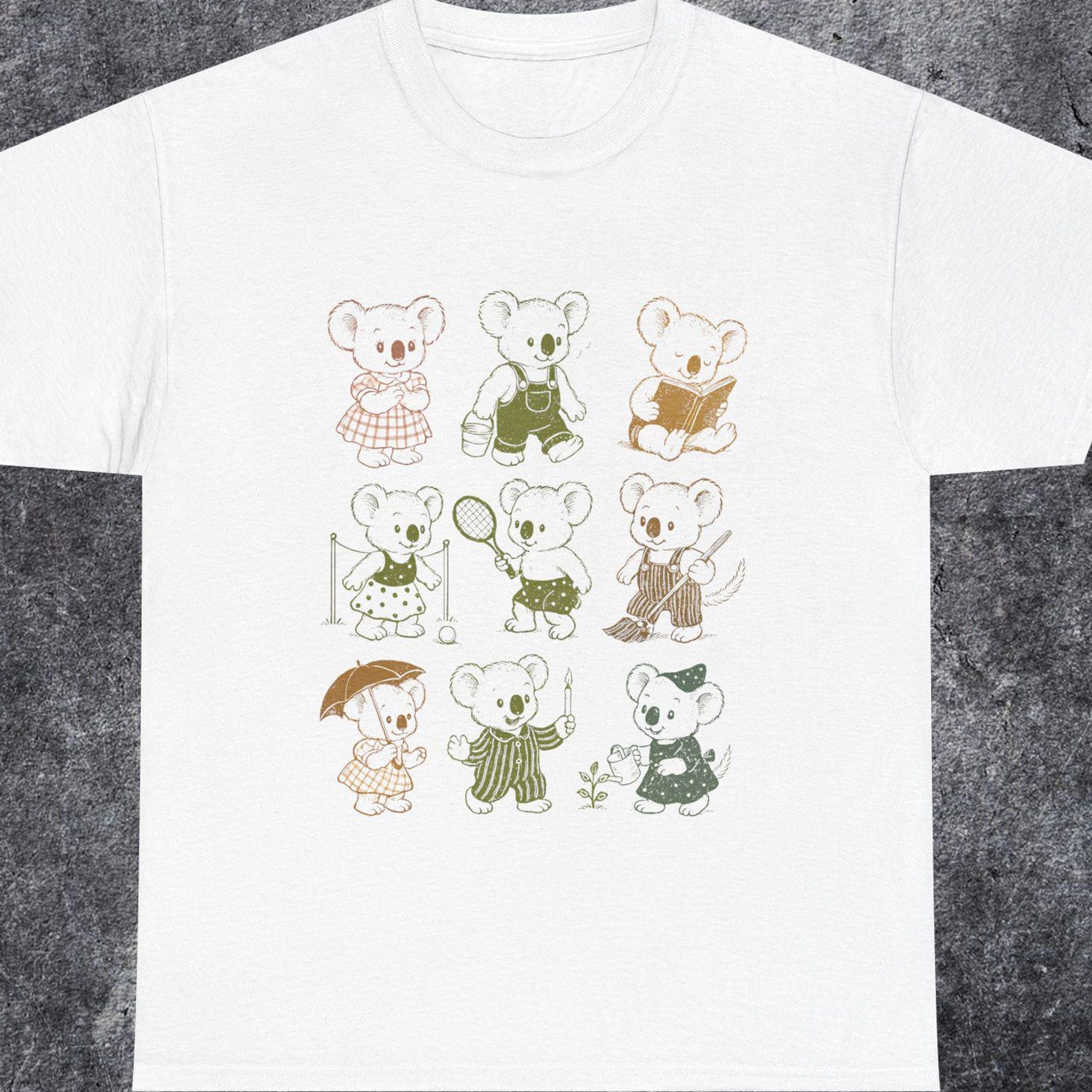Vintage Panda Graphic Tshirt, koala Lover T shirt, Love koala Shirt, Vintage Nature Shirt, Cute Koala Lover Gift, Retro koala Shirt for Kids 2XL