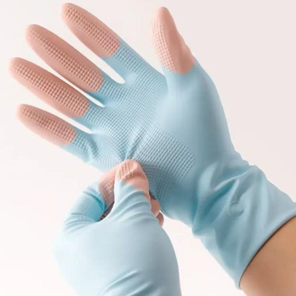 3Pairs/Set Oil Resistant Latex Gloves Thickened Cleaning Gloves Dishwashing Gloves Car Washing