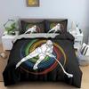 Sport Polyester Duvet Cover Set King Queen Size Bedding Set Sport Player Action on Spin Wheel Graphic Bedclothes Bedroom Decor