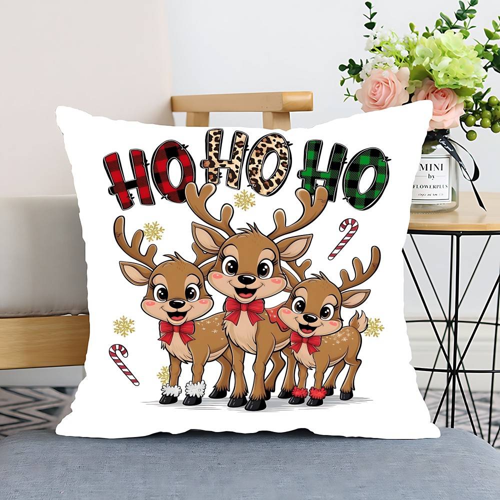 2026 Christmas Pillow Case Throw Pillow Cover Nordic Vintage Style Cushion Covers Home Living Room Sofa Couch Seat Decor