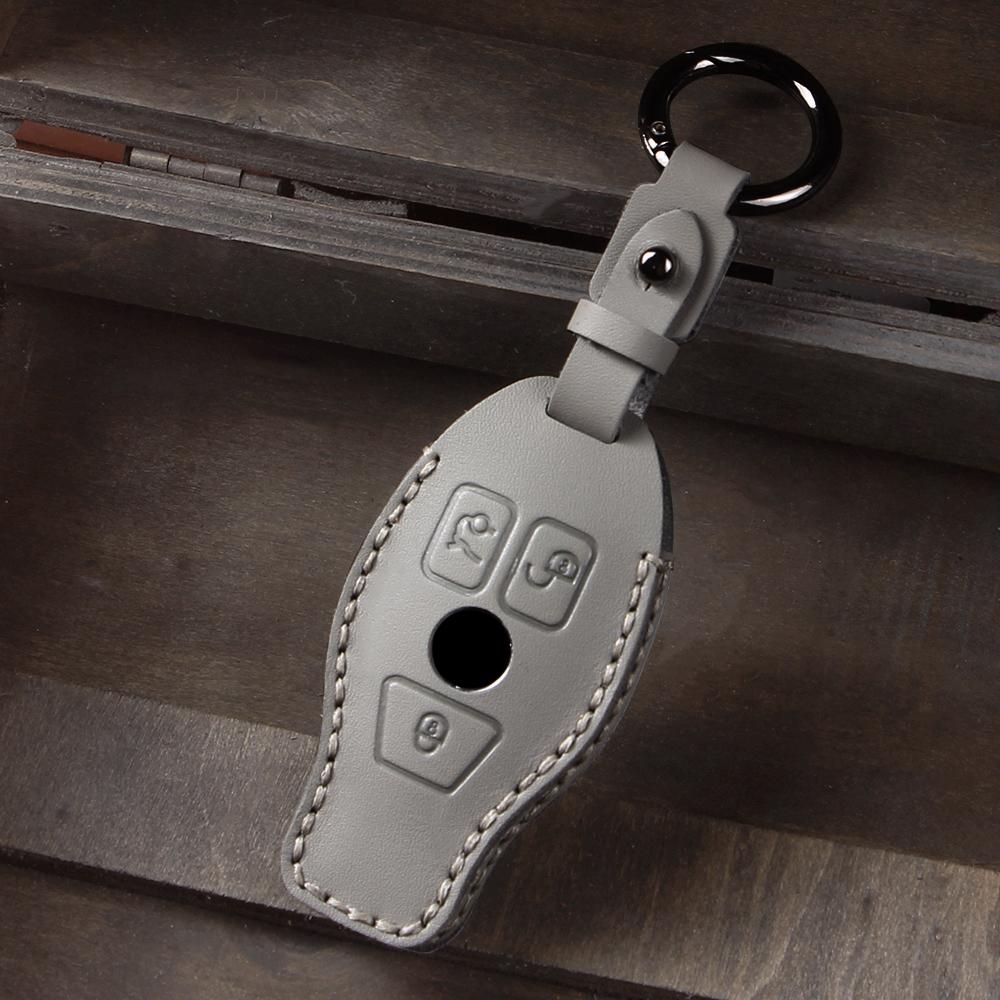 Leather Car Key Fob Case Cover Protector for Mercedes Benz E C G M R S Class W204 W212 W176 GLC CLA GLA AMG Car Accessories