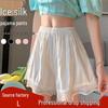 Women's Summer Ice Silk Loose Lace Shorts - Plus Size, Breathable, Anti-Exposure, Perfect for Home Wear