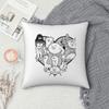 Battle Cats Evolved Cats Mural Square Pillowcase Cushion Cover Pillow Case Throw Pillow Cover for Home Sofa Living Room